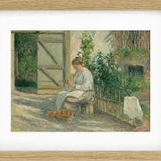 Camille Pissarro - Julie Pissarro schält Gemüse 1878 | Giclée Kunstdruck gerahmt