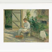 Camille Pissarro - Julie Pissarro schält Gemüse 1878 | Giclée Kunstdruck gerahmt