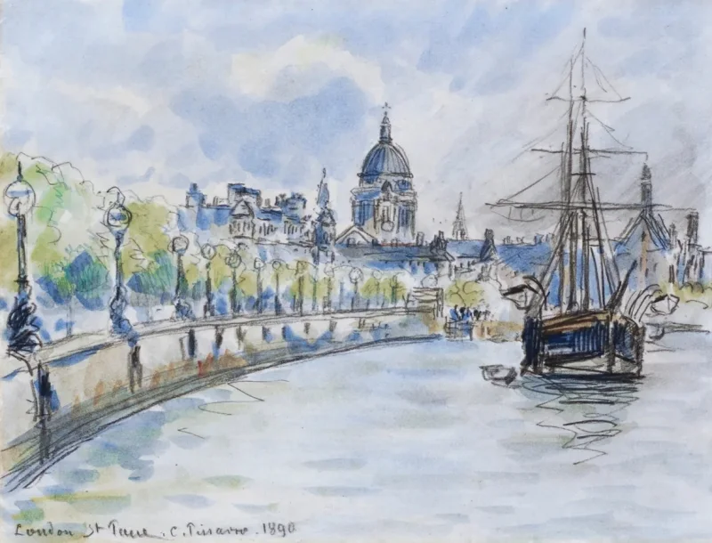 Camille Pissarro - London, St. Paul’s Cathedral 1890 | Giclée Kunstdruck gerahmt