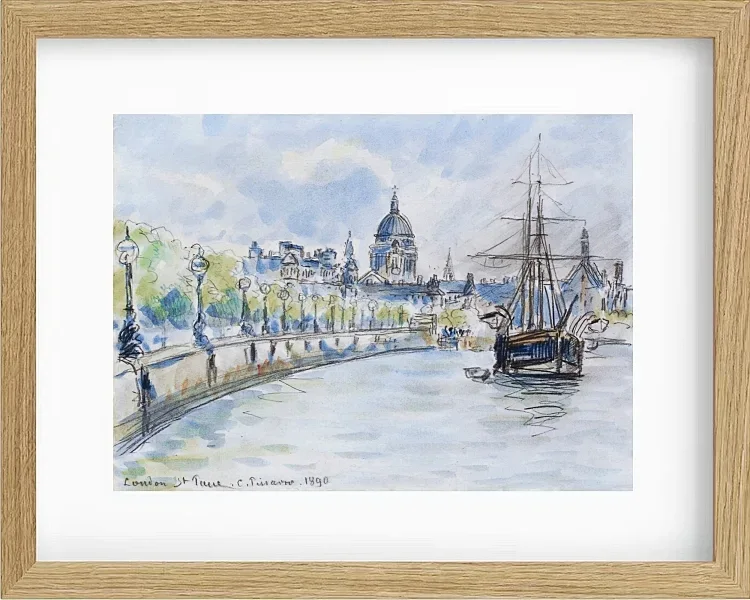 Camille Pissarro - London, St. Paul’s Cathedral 1890 | Giclée Kunstdruck gerahmt