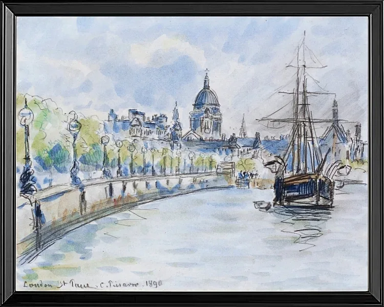 Camille Pissarro - London, St. Paul’s Cathedral 1890 | Giclée Kunstdruck gerahmt