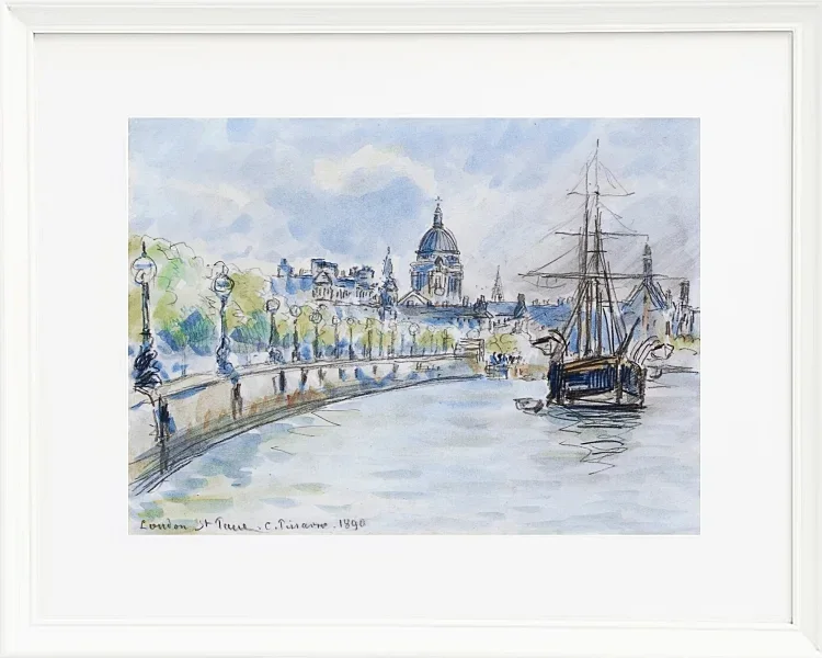 Camille Pissarro - London, St. Paul’s Cathedral 1890 | Giclée Kunstdruck gerahmt