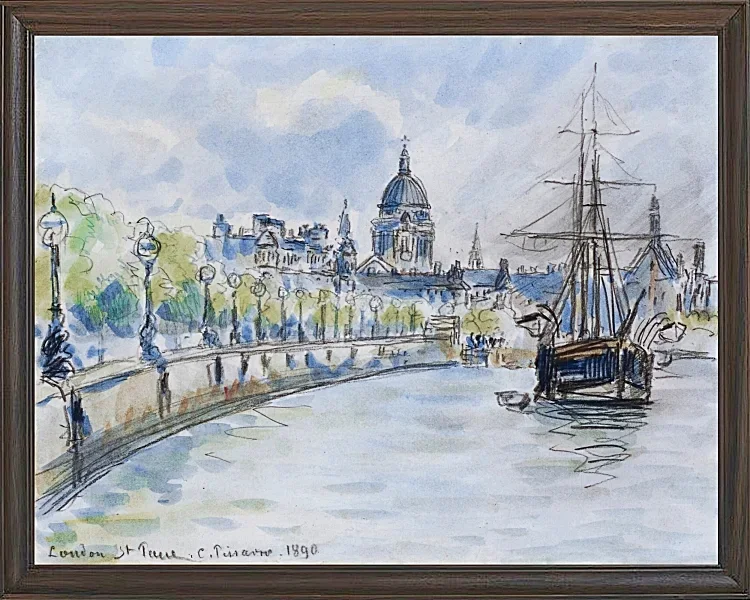 Camille Pissarro - London, St. Paul’s Cathedral 1890 | Giclée Kunstdruck gerahmt