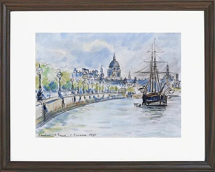 Camille Pissarro - London, St. Paul’s Cathedral 1890 | Giclée Kunstdruck gerahmt