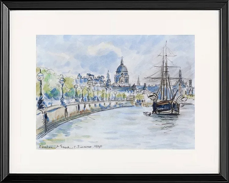 Camille Pissarro - London, St. Paul’s Cathedral 1890 | Giclée Kunstdruck gerahmt