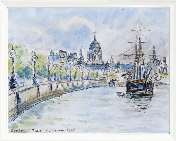 Camille Pissarro - London, St. Paul’s Cathedral 1890 | Giclée Kunstdruck gerahmt