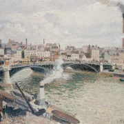 Camille Pissarro - Morgen, ein bewölkter Tag, Rouen 1896 | Giclée Kunstdruck gerahmt