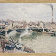 Camille Pissarro - Morgen, ein bewölkter Tag, Rouen 1896 | Giclée Kunstdruck gerahmt