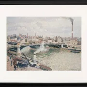 Camille Pissarro - Morgen, ein bewölkter Tag, Rouen 1896 | Giclée Kunstdruck gerahmt