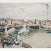 Camille Pissarro - Morgen, ein bewölkter Tag, Rouen 1896 | Giclée Kunstdruck gerahmt