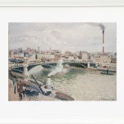 Camille Pissarro - Morgen, ein bewölkter Tag, Rouen 1896 | Giclée Kunstdruck gerahmt