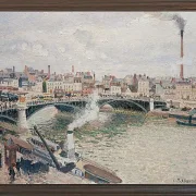 Camille Pissarro - Morgen, ein bewölkter Tag, Rouen 1896 | Giclée Kunstdruck gerahmt