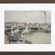 Camille Pissarro - Morgen, ein bewölkter Tag, Rouen 1896 | Giclée Kunstdruck gerahmt