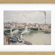 Camille Pissarro - Morgen, ein bewölkter Tag, Rouen 1896 | Giclée Kunstdruck gerahmt