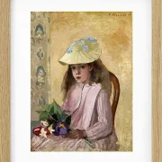Camille Pissarro - Porträt der Tochter des Künstlers 1872 | Giclée Kunstdruck gerahmt