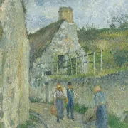 Camille Pissarro - Rue des Roches in Valhermeil, Auvers Sur Oise 1880 | Giclée Kunstdruck gerahmt