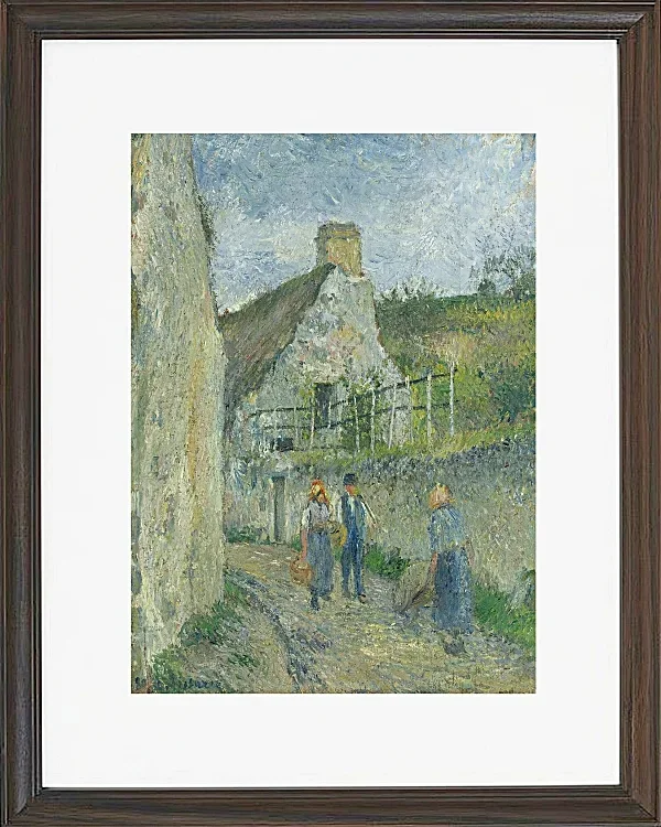 Camille Pissarro - Rue des Roches in Valhermeil, Auvers Sur Oise 1880 | Giclée Kunstdruck gerahmt
