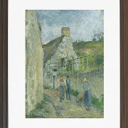 Camille Pissarro - Rue des Roches in Valhermeil, Auvers Sur Oise 1880 | Giclée Kunstdruck gerahmt