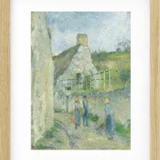 Camille Pissarro - Rue des Roches in Valhermeil, Auvers Sur Oise 1880 | Giclée Kunstdruck gerahmt