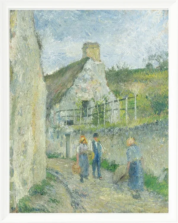 Camille Pissarro - Rue des Roches in Valhermeil, Auvers Sur Oise 1880 | Giclée Kunstdruck gerahmt