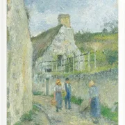 Camille Pissarro - Rue des Roches in Valhermeil, Auvers Sur Oise 1880 | Giclée Kunstdruck gerahmt