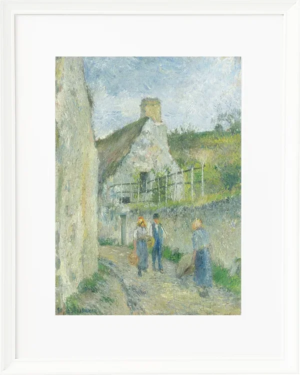 Camille Pissarro - Rue des Roches in Valhermeil, Auvers Sur Oise 1880 | Giclée Kunstdruck gerahmt