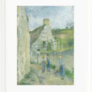 Camille Pissarro - Rue des Roches in Valhermeil, Auvers Sur Oise 1880 | Giclée Kunstdruck gerahmt