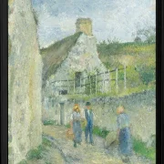 Camille Pissarro - Rue des Roches in Valhermeil, Auvers Sur Oise 1880 | Giclée Kunstdruck gerahmt