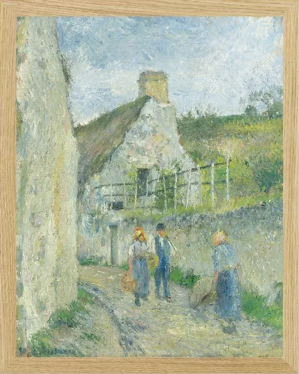Camille Pissarro - Rue des Roches in Valhermeil, Auvers Sur Oise 1880 | Giclée Kunstdruck gerahmt