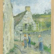 Camille Pissarro - Rue des Roches in Valhermeil, Auvers Sur Oise 1880 | Giclée Kunstdruck gerahmt