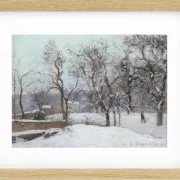Camille Pissarro - Schnee bei Louveciennes 1870 | Giclée Kunstdruck gerahmt