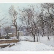 Camille Pissarro - Schnee bei Louveciennes 1870 | Giclée Kunstdruck gerahmt