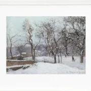 Camille Pissarro - Schnee bei Louveciennes 1870 | Giclée Kunstdruck gerahmt