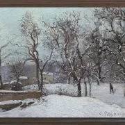 Camille Pissarro - Schnee bei Louveciennes 1870 | Giclée Kunstdruck gerahmt