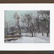 Camille Pissarro - Schnee bei Louveciennes 1870 | Giclée Kunstdruck gerahmt