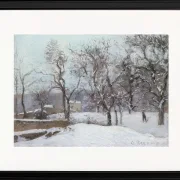 Camille Pissarro - Schnee bei Louveciennes 1870 | Giclée Kunstdruck gerahmt