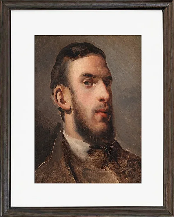 Camille Pissarro - Selbstporträt 1857 | Giclée Kunstdruck gerahmt