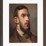 Camille Pissarro - Selbstporträt 1857 | Giclée Kunstdruck gerahmt