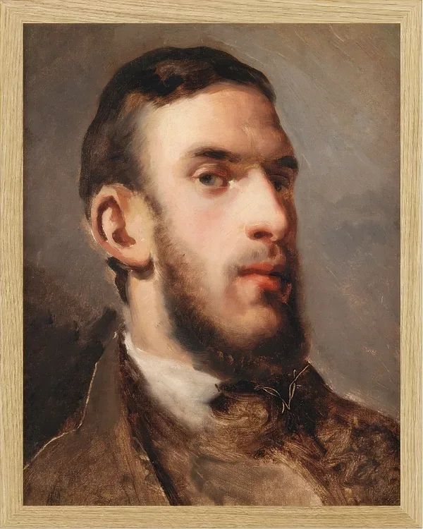 Camille Pissarro - Selbstporträt 1857 | Giclée Kunstdruck gerahmt