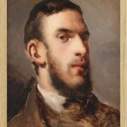 Camille Pissarro - Selbstporträt 1857 | Giclée Kunstdruck gerahmt