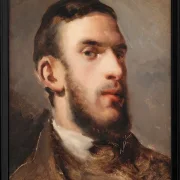 Camille Pissarro - Selbstporträt 1857 | Giclée Kunstdruck gerahmt