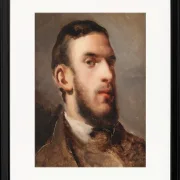 Camille Pissarro - Selbstporträt 1857 | Giclée Kunstdruck gerahmt