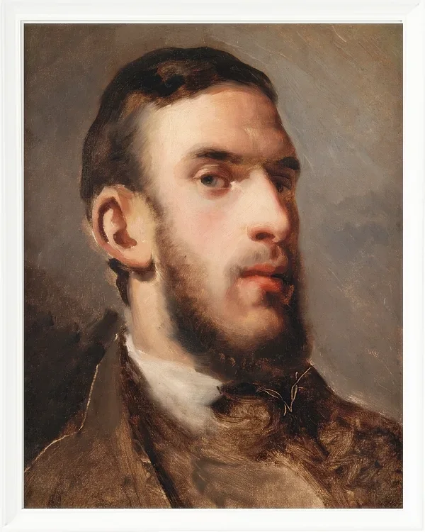 Camille Pissarro - Selbstporträt 1857 | Giclée Kunstdruck gerahmt