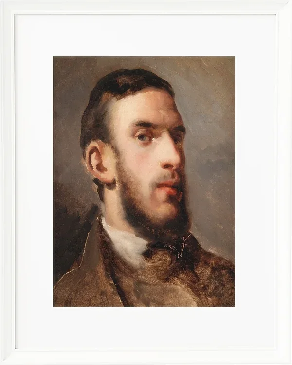 Camille Pissarro - Selbstporträt 1857 | Giclée Kunstdruck gerahmt