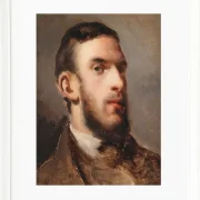 Camille Pissarro - Selbstporträt 1857 | Giclée Kunstdruck gerahmt