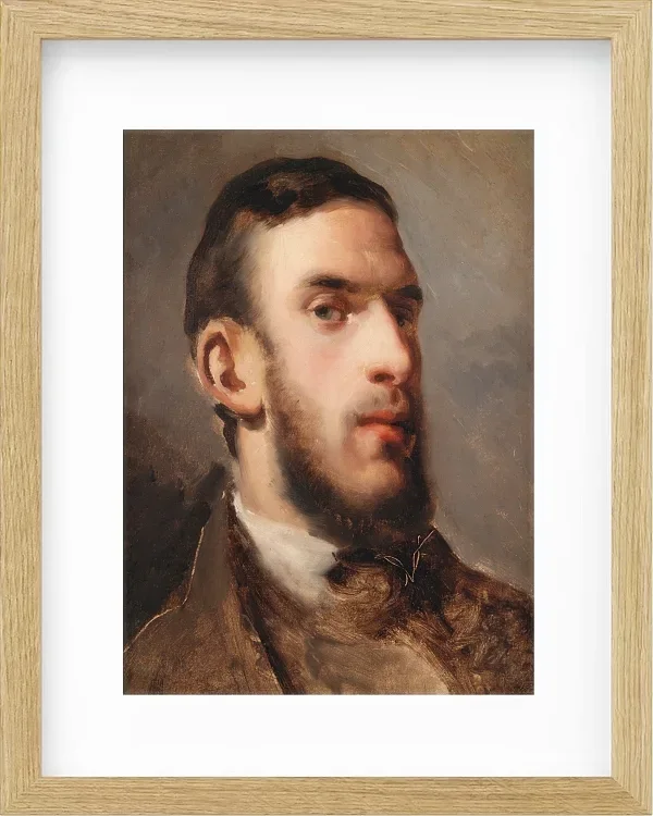 Camille Pissarro - Selbstporträt 1857 | Giclée Kunstdruck gerahmt