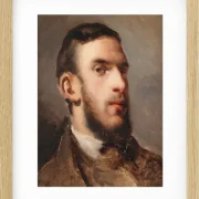 Camille Pissarro - Selbstporträt 1857 | Giclée Kunstdruck gerahmt