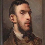 Camille Pissarro - Selbstporträt 1857 | Giclée Kunstdruck gerahmt