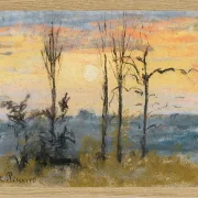 Camille Pissarro - Solnedgang 1892 | Indrammet giclée-kunsttryk