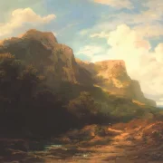 Carl Spitzweg | Bayerische Gebirgslandschaft - 1870 | Gerahmter Kunstdruck | Romantik | formida